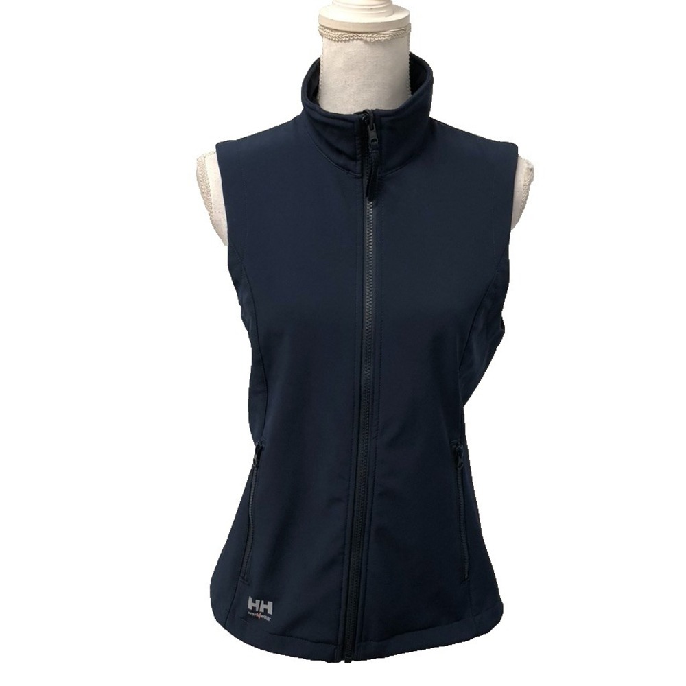 Helly Hansen‎ Full Zip Vest Jacket Link Logo Golf Womens Small Blue